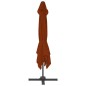Ombrellone a Sbalzo con Palo in Alluminio 300x300 cm Terracotta Ombrellone a Sbalzo con Palo in Alluminio 300x300 cm Terracotta