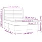 vidaXL Giroletto a Molle con Materasso Tortora 140x200 cm in Tessuto
