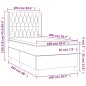 Giroletto a Molle con Materasso Rosa 100x200 cm in Velluto