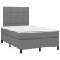 Letto a Molle Materasso e LED Grigio Scuro 120x200cm in Tessuto Letto a Molle Materasso e LED Grigio Scuro 120x200cm in Tessuto