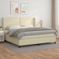 Giroletto a Molle con Materasso Crema 200x200 cm in Similpelle