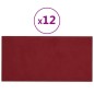 Pannelli Murali 12 pz Rosso Vino 60x30 cm in Velluto 2,16 m² Pannelli Murali 12 pz Rosso Vino 60x30 cm in Velluto 2,16 m²