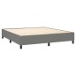 Letto a Molle Materasso e LED Grigio Scuro 180x200cm in Tessuto Letto a Molle Materasso e LED Grigio Scuro 180x200cm in Tessuto