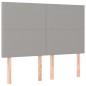 Letto a Molle Materasso e LED Grigio Chiaro 140x190 cm Tessuto Letto a Molle Materasso e LED Grigio Chiaro 140x190 cm Tessuto
