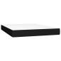 Letto a Molle con Materasso e LED Nero 140x190 cm in Tessuto Letto a Molle con Materasso e LED Nero 140x190 cm in Tessuto