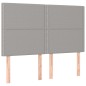 Letto a Molle Materasso e LED Grigio Chiaro 140x200 cm Tessuto Letto a Molle Materasso e LED Grigio Chiaro 140x200 cm Tessuto