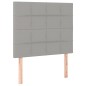 Letto a Molle Materasso e LED Grigio Chiaro 80x200 cm Tessuto Letto a Molle Materasso e LED Grigio Chiaro 80x200 cm Tessuto
