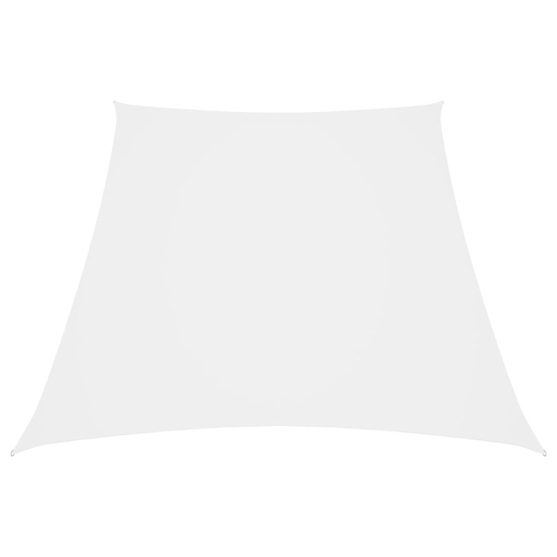 Parasole a Vela in Tela Oxford a Trapezio 4/5x4 m Bianco Parasole a Vela in Tela Oxford a Trapezio 4/5x4 m Bianco