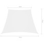 Parasole a Vela in Tela Oxford a Trapezio 4/5x4 m Bianco Parasole a Vela in Tela Oxford a Trapezio 4/5x4 m Bianco