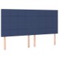 Letto a Molle con Materasso e LED Blu 180x200 cm in Tessuto