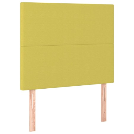 Testiera 2 pz Verde 100x5x78/88 cm in Tessuto