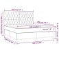 vidaXL Letto a Molle Materasso e LED Grigio Chiaro 160x200 cm Tessuto vidaXL Letto a Molle Materasso e LED Grigio Chiaro 160x200 cm Tessuto
