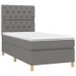 vidaXL Letto a Molle Materasso e LED Grigio Scuro 80x200 cm in Tessuto vidaXL Letto a Molle Materasso e LED Grigio Scuro 80x200 cm in Tessuto