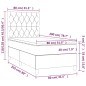 vidaXL Letto a Molle Materasso e LED Grigio Scuro 80x200 cm in Tessuto vidaXL Letto a Molle Materasso e LED Grigio Scuro 80x200 cm in Tessuto