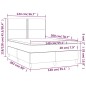 vidaXL Letto a Molle Materasso e LED Marrone Scuro 140x200 cm Tessuto vidaXL Letto a Molle Materasso e LED Marrone Scuro 140x200 cm Tessuto