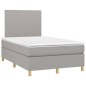 vidaXL Letto a Molle Materasso e LED Grigio Chiaro 120x200 cm Tessuto vidaXL Letto a Molle Materasso e LED Grigio Chiaro 120x200 cm Tessuto