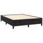 Giroletto a Molle con Materasso Nero 140x190 cm in Velluto