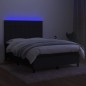 vidaXL Letto a Molle con Materasso e LED Nero 140x200 cm in Tessuto vidaXL Letto a Molle con Materasso e LED Nero 140x200 cm in Tessuto