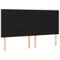 Letto a Molle con Materasso e LED Nero 180x200cm in Tessuto Letto a Molle con Materasso e LED Nero 180x200cm in Tessuto
