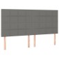 vidaXL Letto a Molle Materasso e LED Grigio Scuro 200x200cm in Tessuto vidaXL Letto a Molle Materasso e LED Grigio Scuro 200x200cm in Tessuto