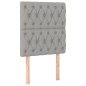 Letto a Molle Materasso e LED Grigio Chiaro 80x200 cm Tessuto Letto a Molle Materasso e LED Grigio Chiaro 80x200 cm Tessuto