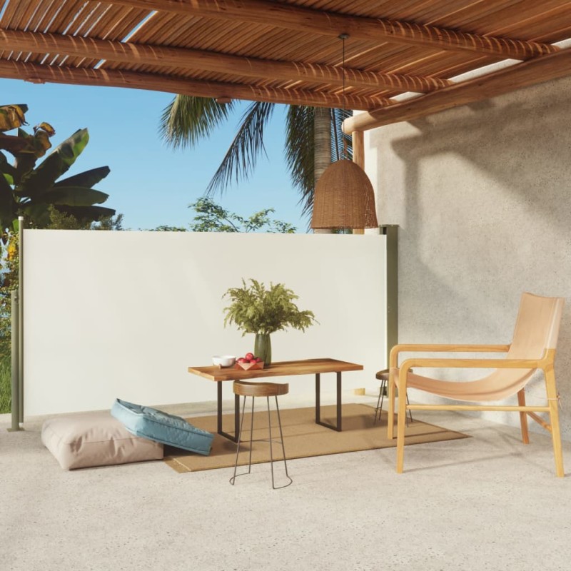 vidaXL Tenda Laterale Retrattile per Patio 140x300 cm Crema vidaXL Tenda Laterale Retrattile per Patio 140x300 cm Crema