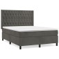 vidaXL Giroletto a Molle con Materasso Grigio Scuro 140x190 cm Velluto
