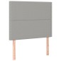 Letto a Molle Materasso e LED Grigio Chiaro 100x200 cm Tessuto Letto a Molle Materasso e LED Grigio Chiaro 100x200 cm Tessuto