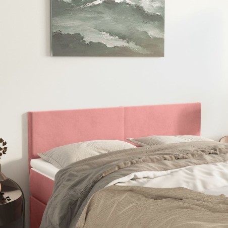 Testiere 2 pz Rosa 72x5x78/88 cm in Velluto