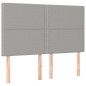 Letto a Molle Materasso e LED Grigio Chiaro 140x200 cm Tessuto Letto a Molle Materasso e LED Grigio Chiaro 140x200 cm Tessuto