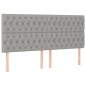 vidaXL Letto a Molle Materasso e LED Grigio Chiaro 180x200 cm Tessuto vidaXL Letto a Molle Materasso e LED Grigio Chiaro 180x200 cm Tessuto