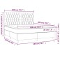 vidaXL Letto a Molle Materasso e LED Grigio Chiaro 180x200 cm Tessuto vidaXL Letto a Molle Materasso e LED Grigio Chiaro 180x200 cm Tessuto