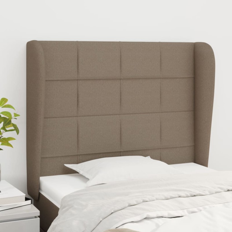 Testiera ad Orecchio Tortora 103x23x118/128 cm in Tessuto Testiera ad Orecchio Tortora 103x23x118/128 cm in Tessuto