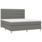 vidaXL Letto a Molle Materasso e LED Grigio Scuro 180x200cm in Tessuto vidaXL Letto a Molle Materasso e LED Grigio Scuro 180x200cm in Tessuto