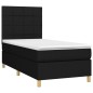 Letto a Molle con Materasso e LED Nero 90x190 cm in Tessuto Letto a Molle con Materasso e LED Nero 90x190 cm in Tessuto