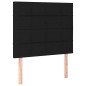 Letto a Molle con Materasso e LED Nero 90x190 cm in Tessuto Letto a Molle con Materasso e LED Nero 90x190 cm in Tessuto