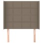 Testiera ad Orecchio Tortora 103x16x118/128 cm in Tessuto
