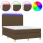 vidaXL Letto a Molle Materasso e LED MarroneScuro 140x190cm in Tessuto vidaXL Letto a Molle Materasso e LED MarroneScuro 140x190cm in Tessuto