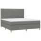 vidaXL Letto a Molle Materasso e LED Grigio Scuro 180x200cm in Tessuto vidaXL Letto a Molle Materasso e LED Grigio Scuro 180x200cm in Tessuto