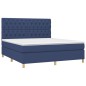 vidaXL Letto a Molle con Materasso e LED Blu 160x200 cm in Tessuto vidaXL Letto a Molle con Materasso e LED Blu 160x200 cm in Tessuto