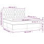 vidaXL Letto a Molle con Materasso e LED Blu 160x200 cm in Tessuto vidaXL Letto a Molle con Materasso e LED Blu 160x200 cm in Tessuto