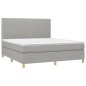 vidaXL Letto a Molle Materasso e LED Grigio Chiaro 180x200 cm Tessuto vidaXL Letto a Molle Materasso e LED Grigio Chiaro 180x200 cm Tessuto