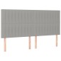 vidaXL Letto a Molle Materasso e LED Grigio Chiaro 180x200 cm Tessuto vidaXL Letto a Molle Materasso e LED Grigio Chiaro 180x200 cm Tessuto