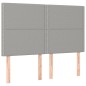 vidaXL Letto a Molle Materasso e LED Grigio Chiaro 140x190 cm Tessuto vidaXL Letto a Molle Materasso e LED Grigio Chiaro 140x190 cm Tessuto