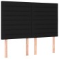 Letto a Molle con Materasso e LED Nero 140x190 cm in Tessuto Letto a Molle con Materasso e LED Nero 140x190 cm in Tessuto
