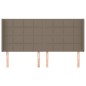 Testiera ad Orecchio Tortora 203x16x118/128 cm in Tessuto Testiera ad Orecchio Tortora 203x16x118/128 cm in Tessuto