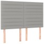 Letto a Molle Materasso e LED Grigio Chiaro 140x190 cm Tessuto Letto a Molle Materasso e LED Grigio Chiaro 140x190 cm Tessuto