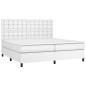 Giroletto Molle con Materasso e LED Bianco 200x200cm Similpelle Giroletto Molle con Materasso e LED Bianco 200x200cm Similpelle