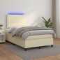 Giroletto Molle con Materasso e LED Crema 120x200cm Similpelle Giroletto Molle con Materasso e LED Crema 120x200cm Similpelle