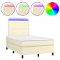 Giroletto Molle con Materasso e LED Crema 120x200cm Similpelle Giroletto Molle con Materasso e LED Crema 120x200cm Similpelle